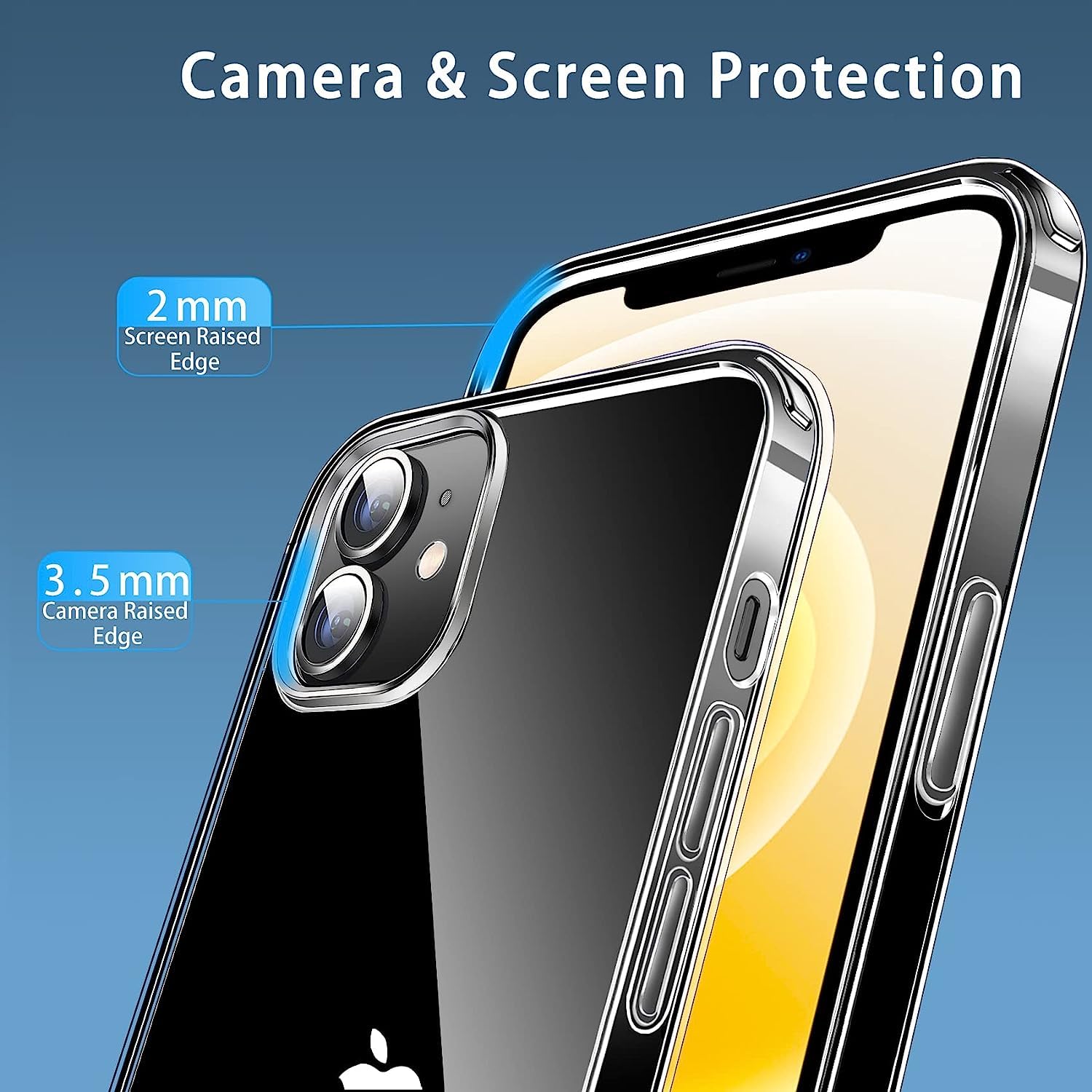 Crystal Clear Transparent Magsafe Back Case for iPhone 12