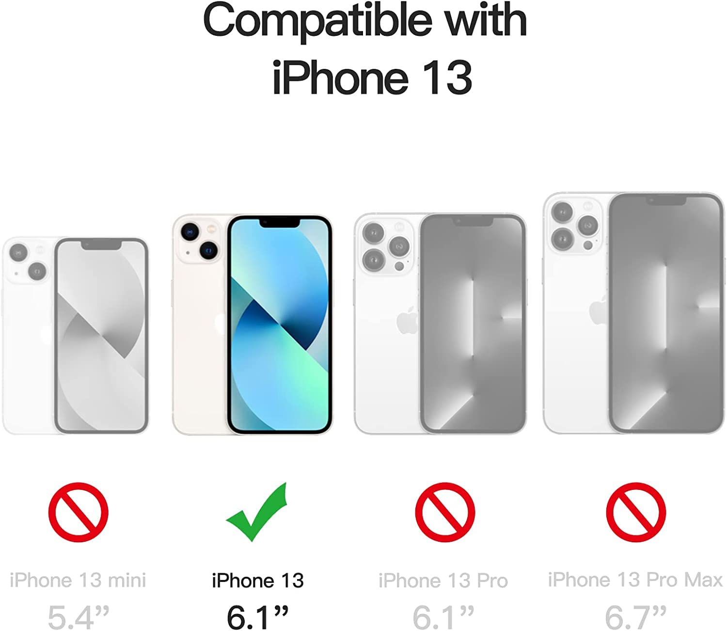 Crystal Clear Transparent Magsafe Back Case for iPhone 13