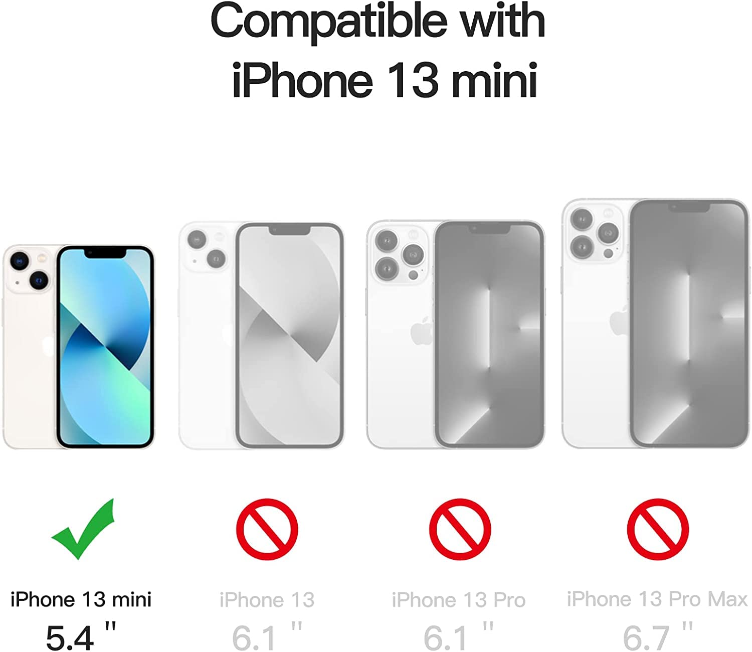 Crystal Clear Transparent Magsafe Back Case for iPhone 13 Mini