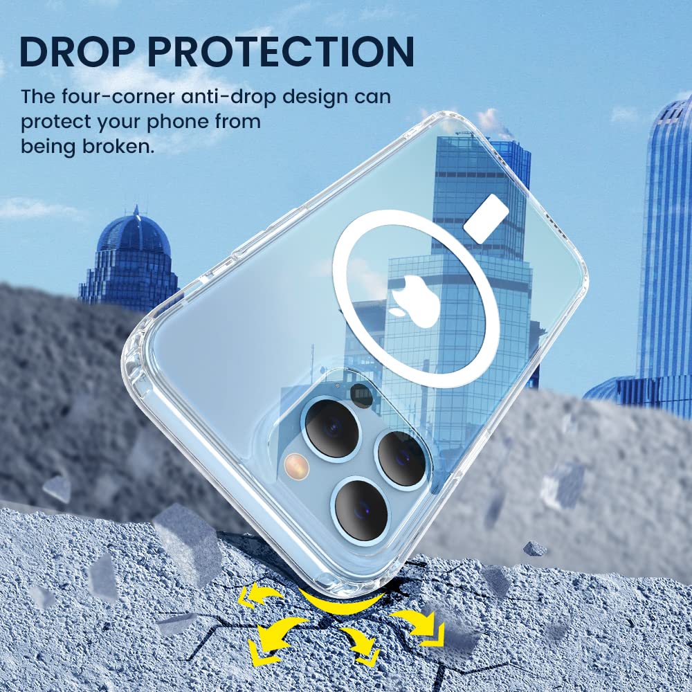 Crystal Clear Transparent Magsafe Back Case for iPhone 13 Pro