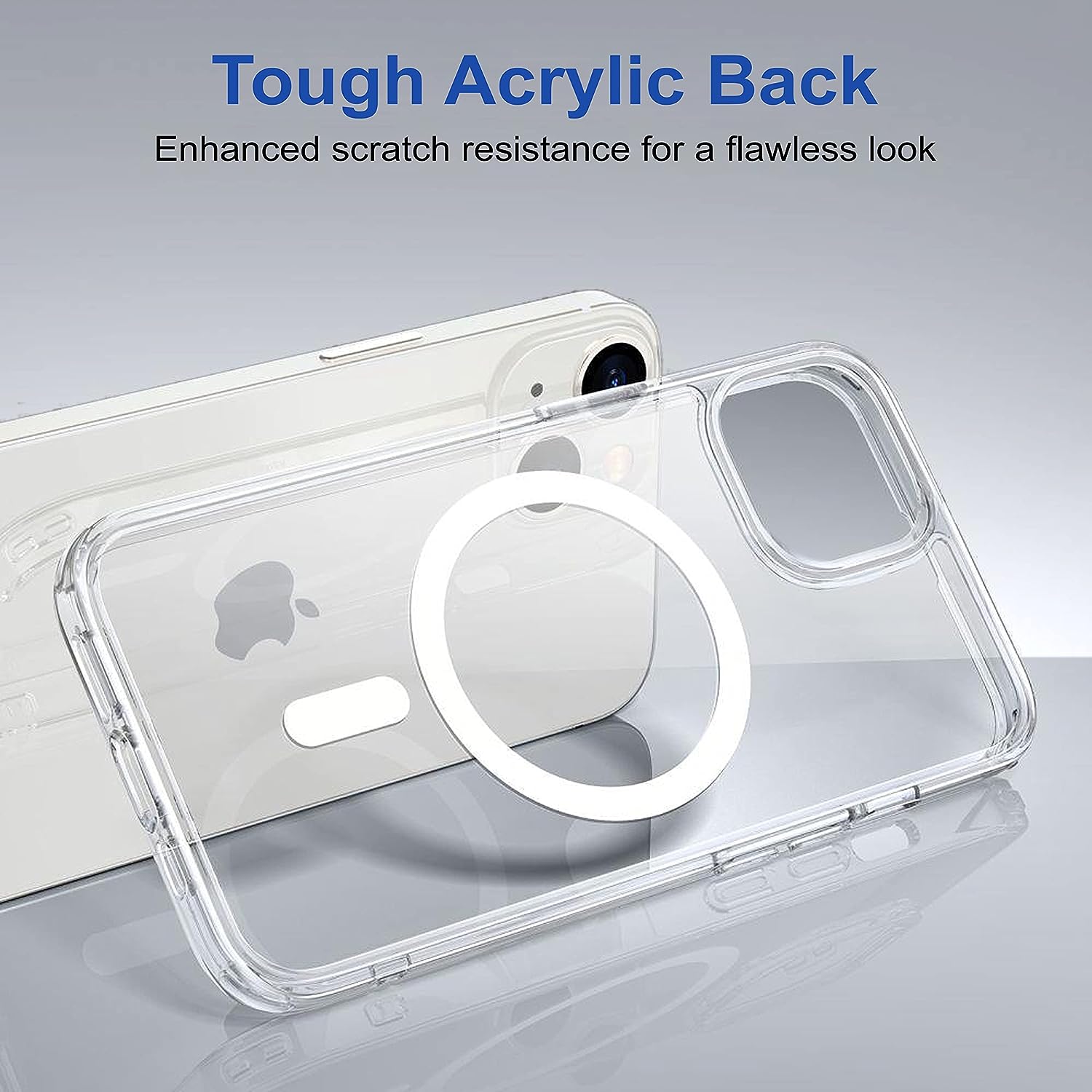Crystal Clear Transparent Magsafe Back Case for iPhone 14