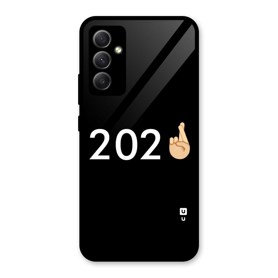 2021 Fingers Crossed Glass Back Case for Galaxy A34