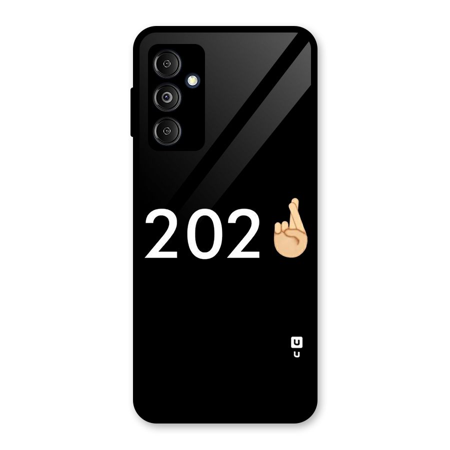 2021 Fingers Crossed Glass Back Case for Galaxy M14 5G