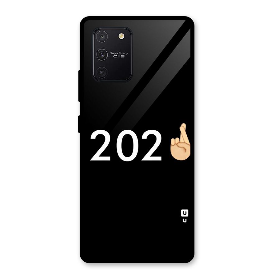 2021 Fingers Crossed Glass Back Case for Galaxy S10 Lite