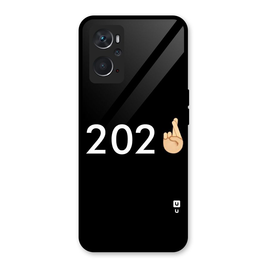 2021 Fingers Crossed Glass Back Case for Oppo K10 4G