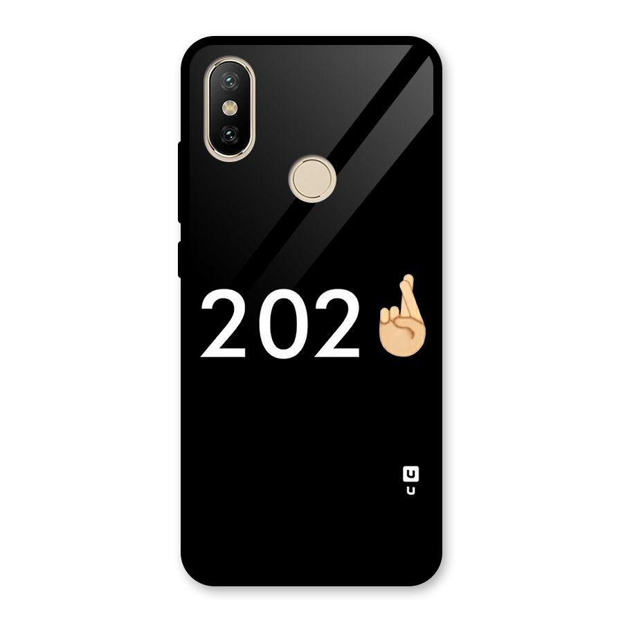 2021 Fingers Crossed Glass Back Case for Redmi A2