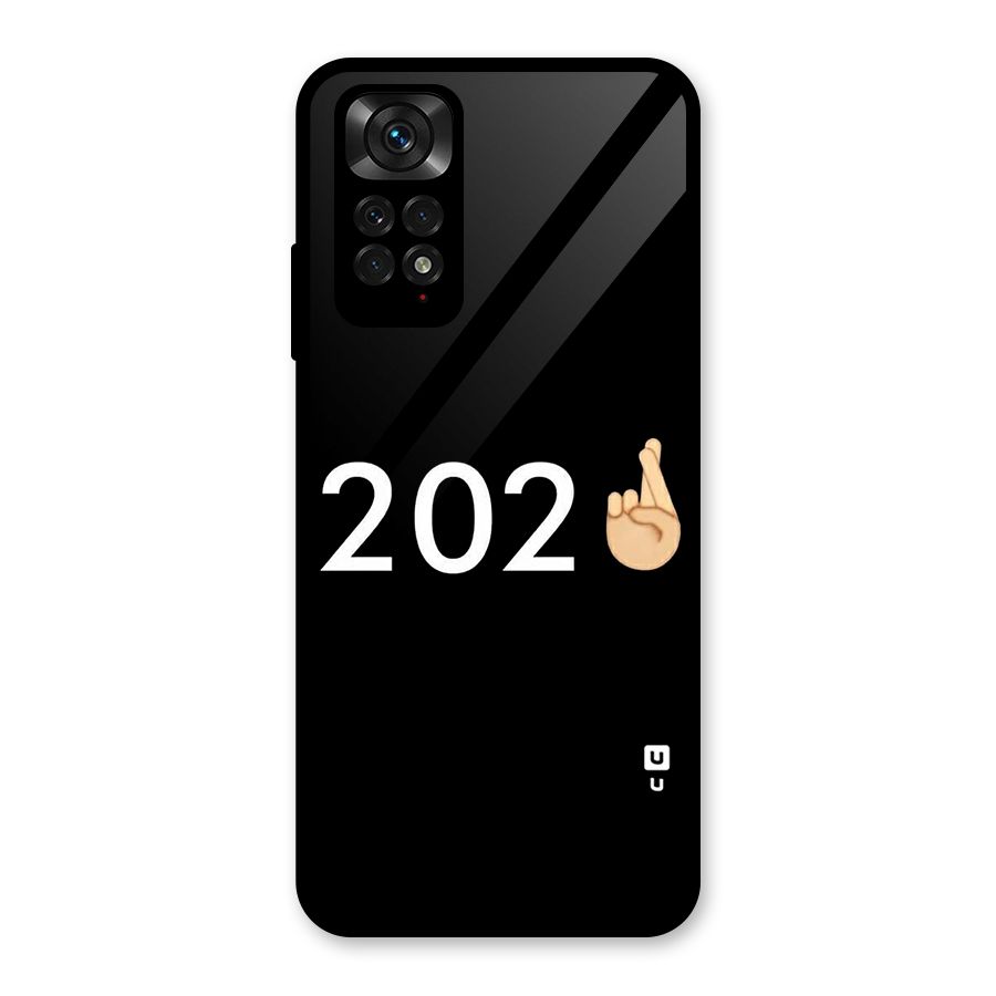 2021 Fingers Crossed Glass Back Case for Redmi Note 11S