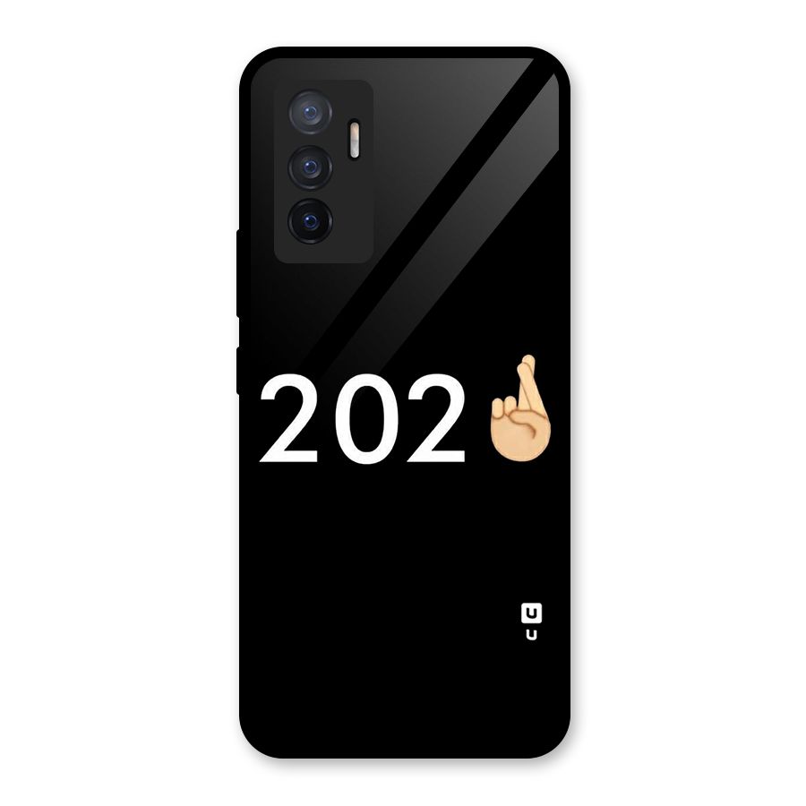 2021 Fingers Crossed Glass Back Case for Vivo V23e