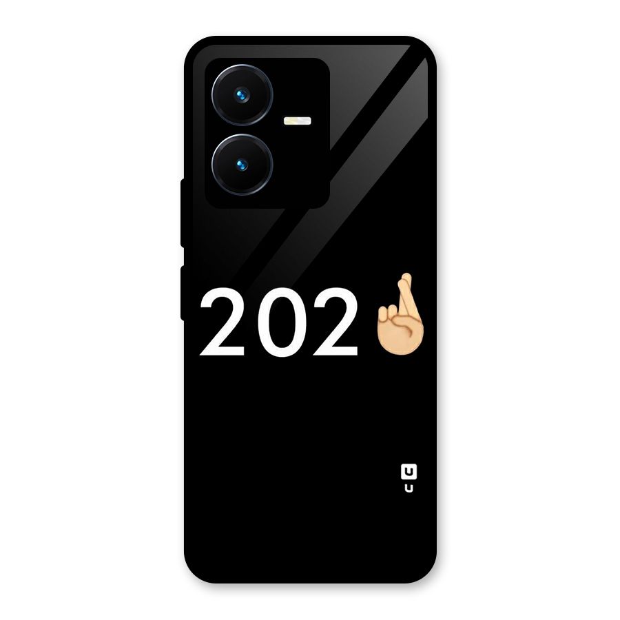 2021 Fingers Crossed Glass Back Case for Vivo Y22s