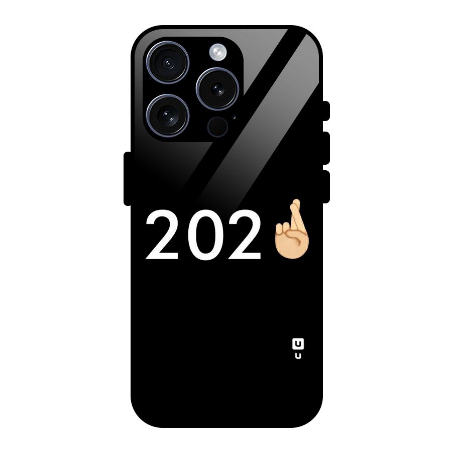 2021 Fingers Crossed Glass Back Case for iPhone 15 Pro