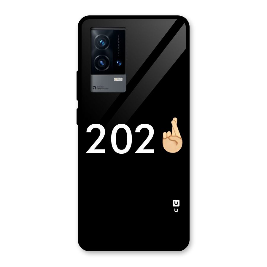 2021 Fingers Crossed Glass Back Case for iQOO 9 5G