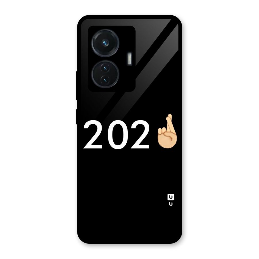 2021 Fingers Crossed Glass Back Case for iQOO Z6 44W