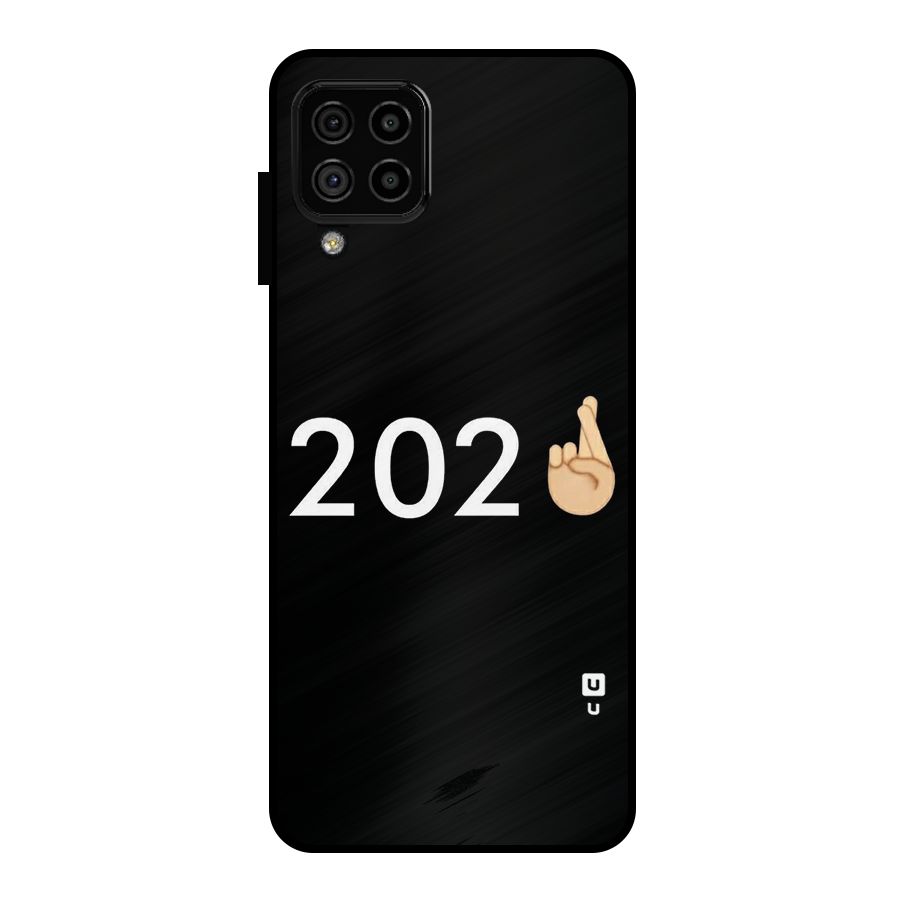 2021 Fingers Crossed Metal Back Case for Galaxy A22 4G