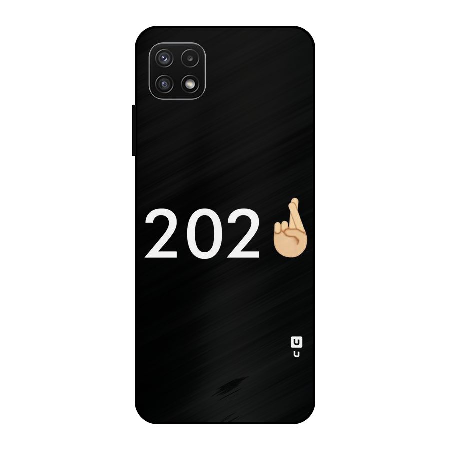 2021 Fingers Crossed Metal Back Case for Galaxy A22 5G