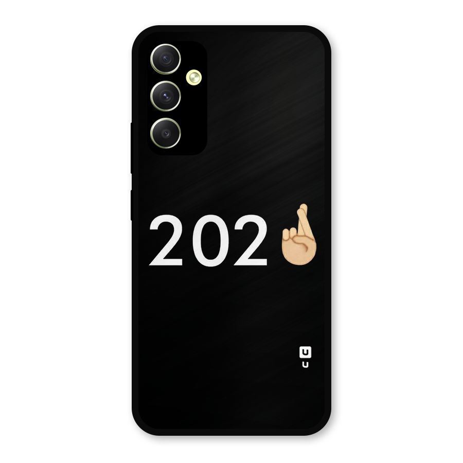 2021 Fingers Crossed Metal Back Case for Galaxy A34
