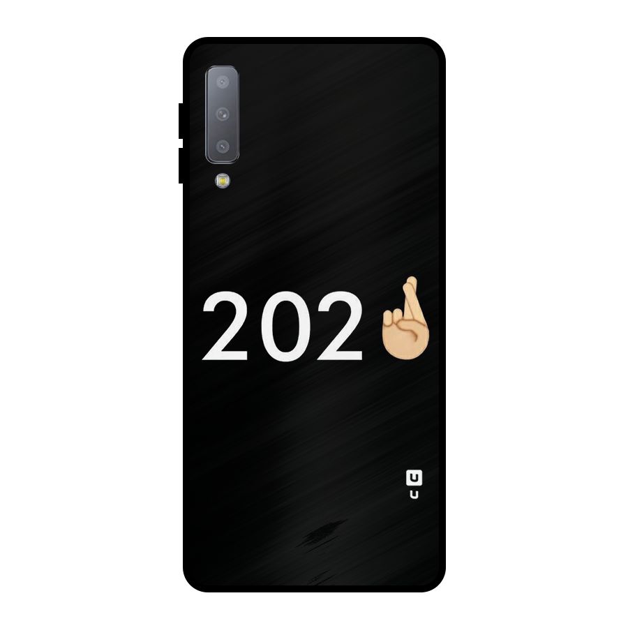 2021 Fingers Crossed Metal Back Case for Galaxy A7 (2018)