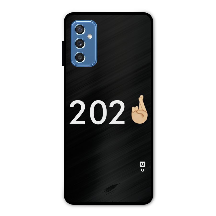 2021 Fingers Crossed Metal Back Case for Galaxy M52 5G