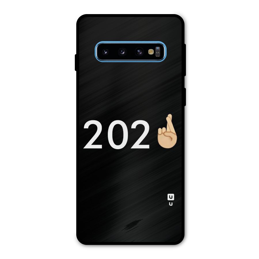 2021 Fingers Crossed Metal Back Case for Galaxy S10