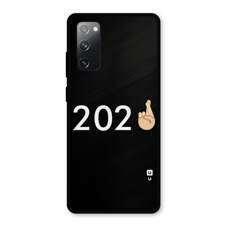 2021 Fingers Crossed Metal Back Case for Galaxy S20 FE 5G