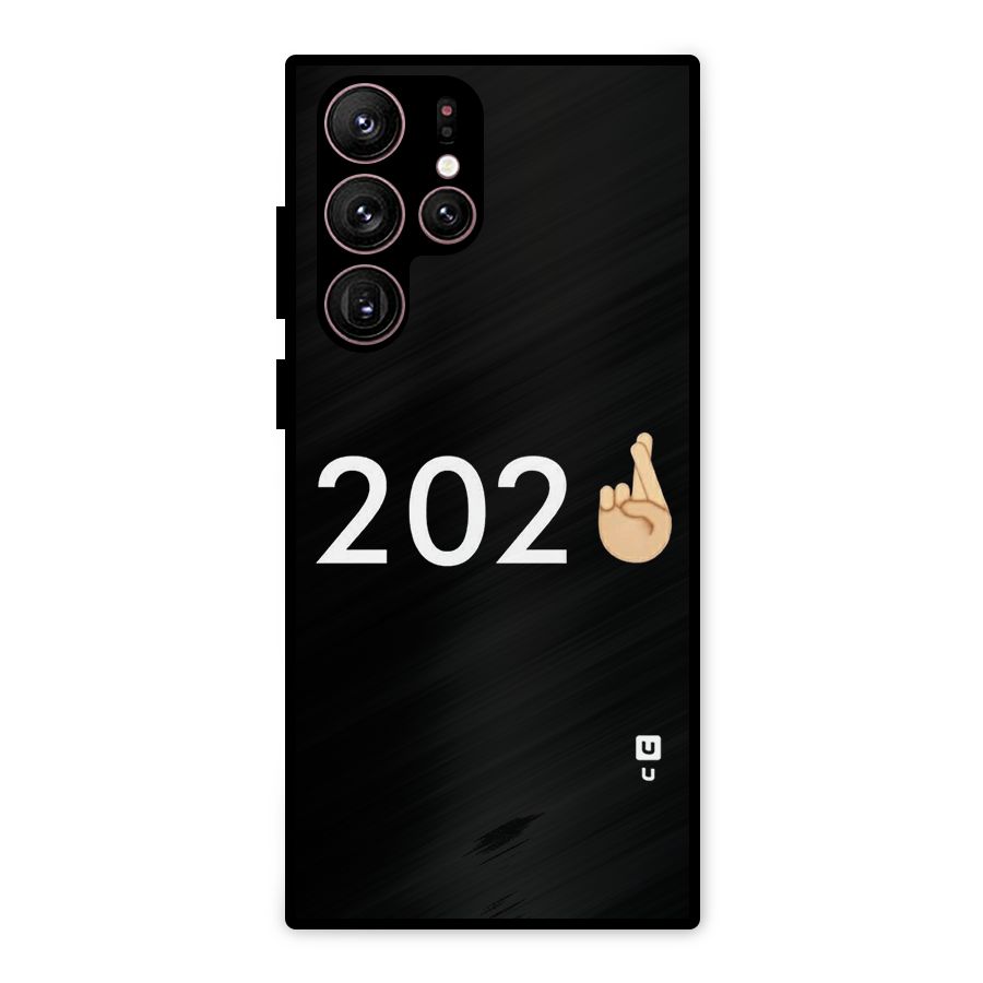 2021 Fingers Crossed Metal Back Case for Galaxy S22 Ultra 5G