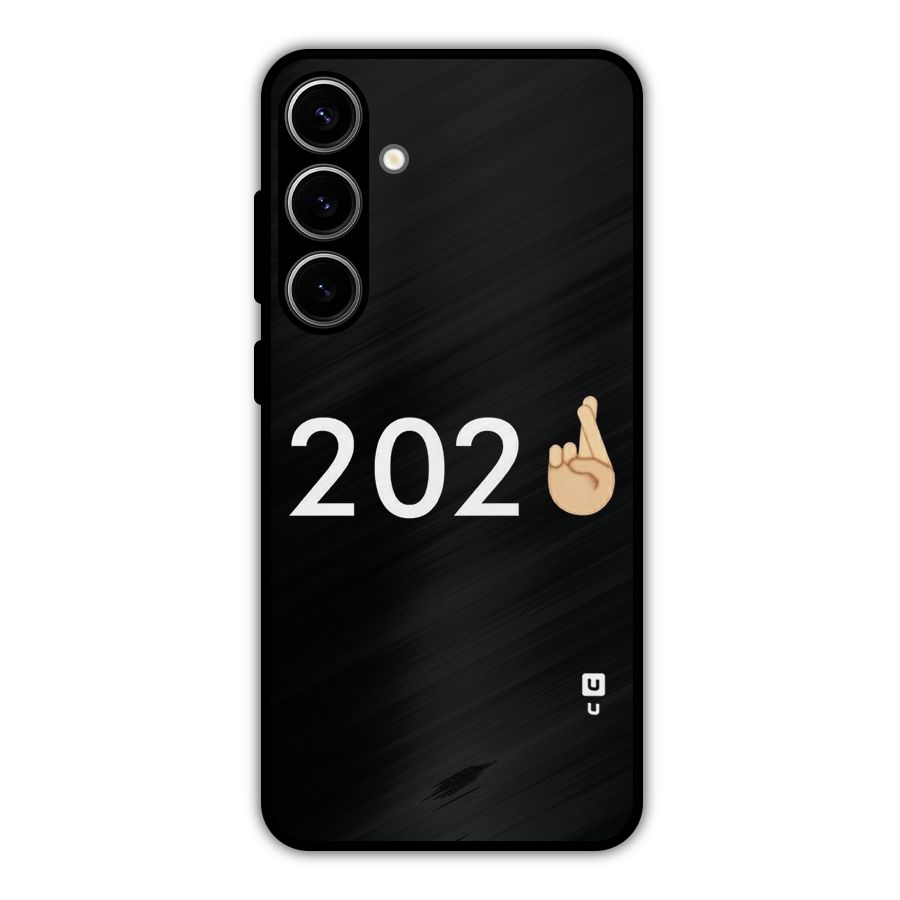 2021 Fingers Crossed Metal Back Case for Galaxy S24 Plus