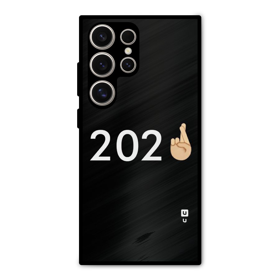 2021 Fingers Crossed Metal Back Case for Galaxy S24 Ultra