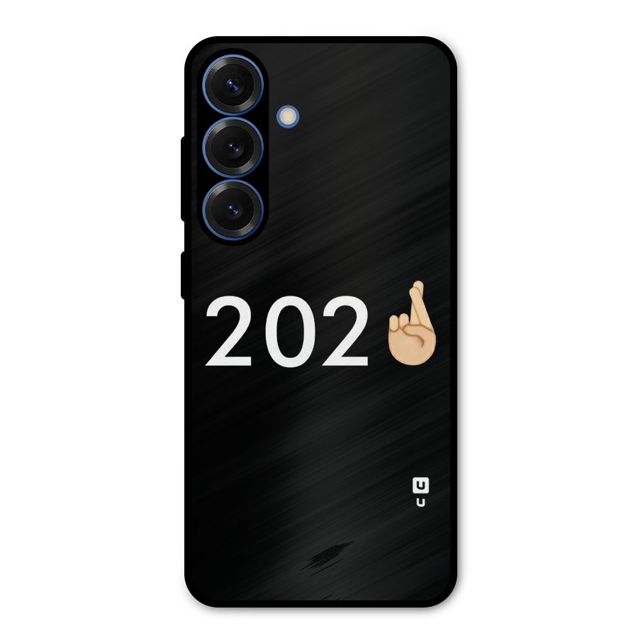 2021 Fingers Crossed Metal Back Case for Galaxy S25