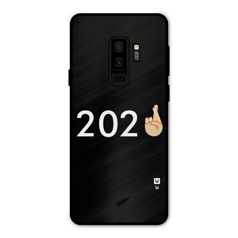 2021 Fingers Crossed Metal Back Case for Galaxy S9 Plus