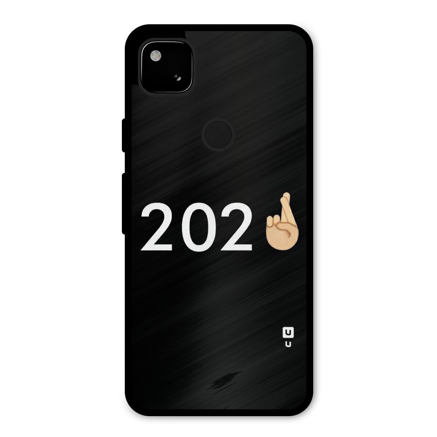 2021 Fingers Crossed Metal Back Case for Google Pixel 4a