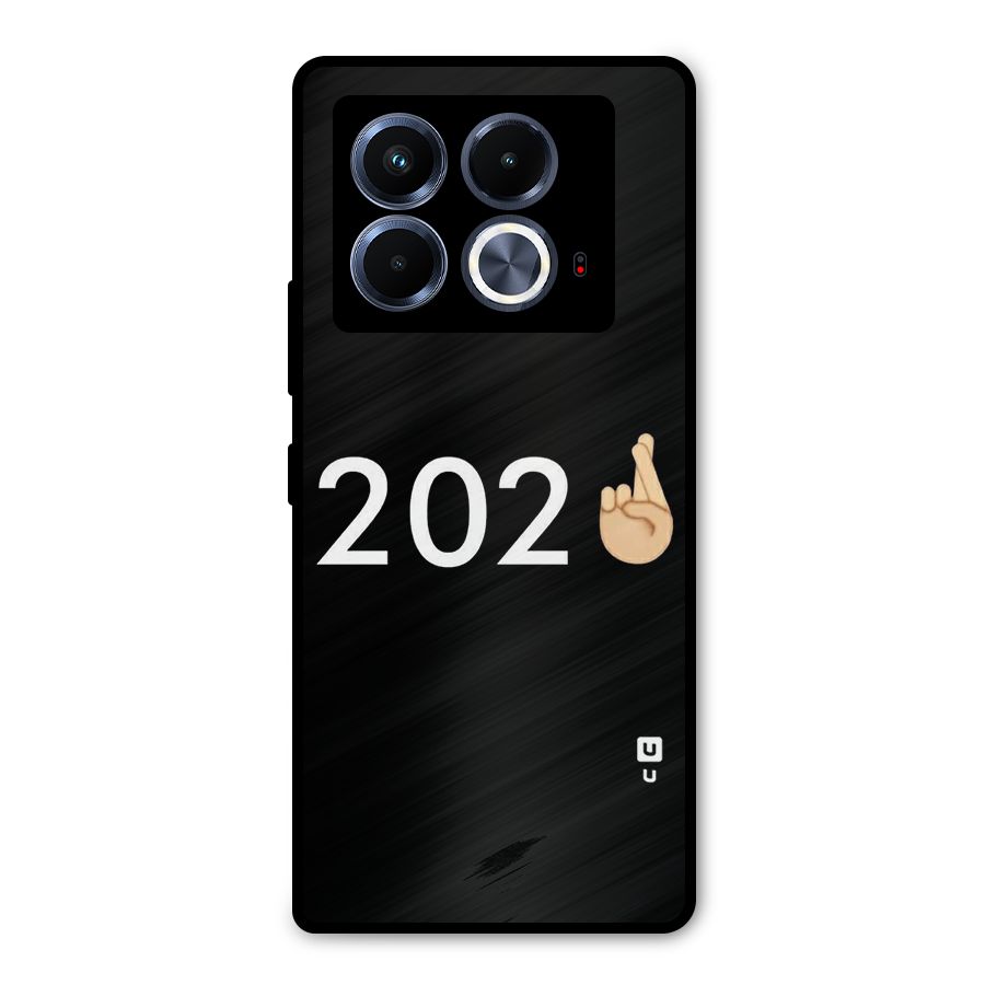 2021 Fingers Crossed Metal Back Case for Infinix Note 40 5G