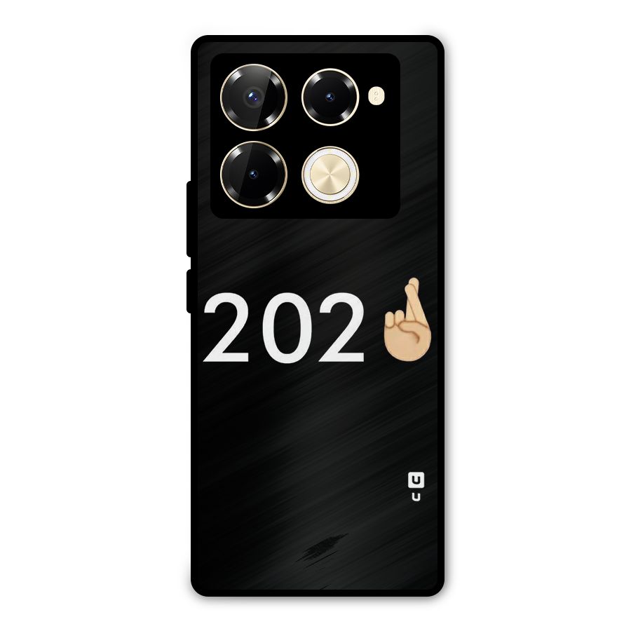 2021 Fingers Crossed Metal Back Case for Infinix Note 40 Pro