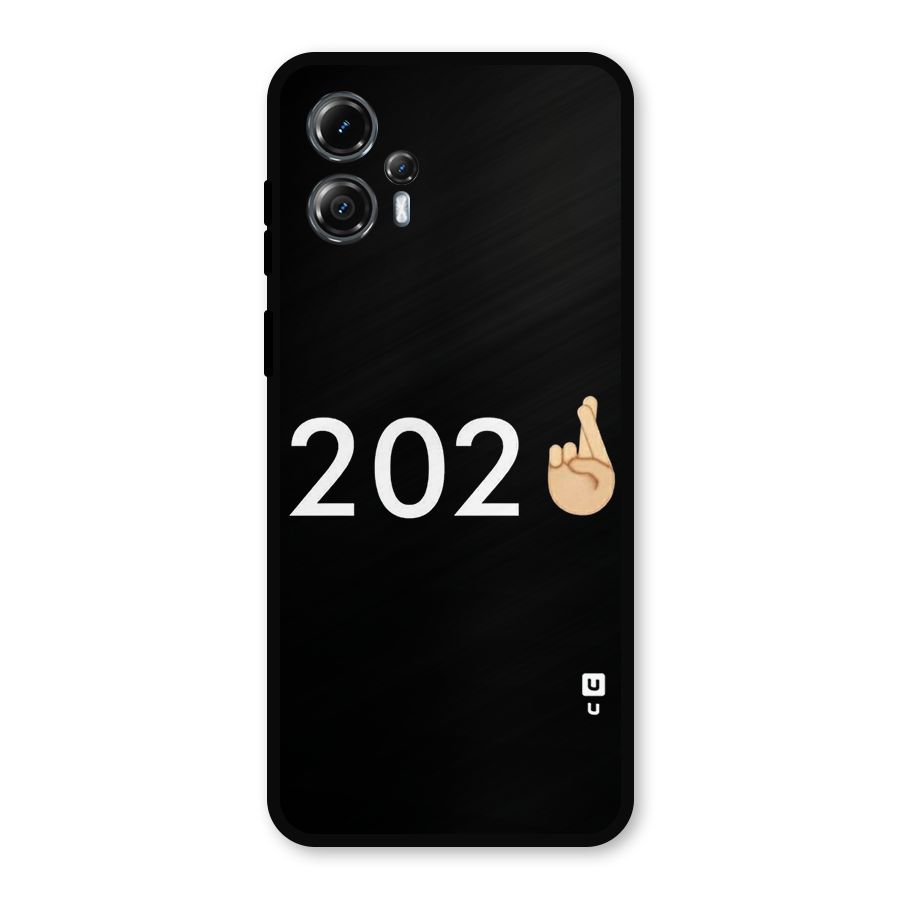 2021 Fingers Crossed Metal Back Case for Moto G13