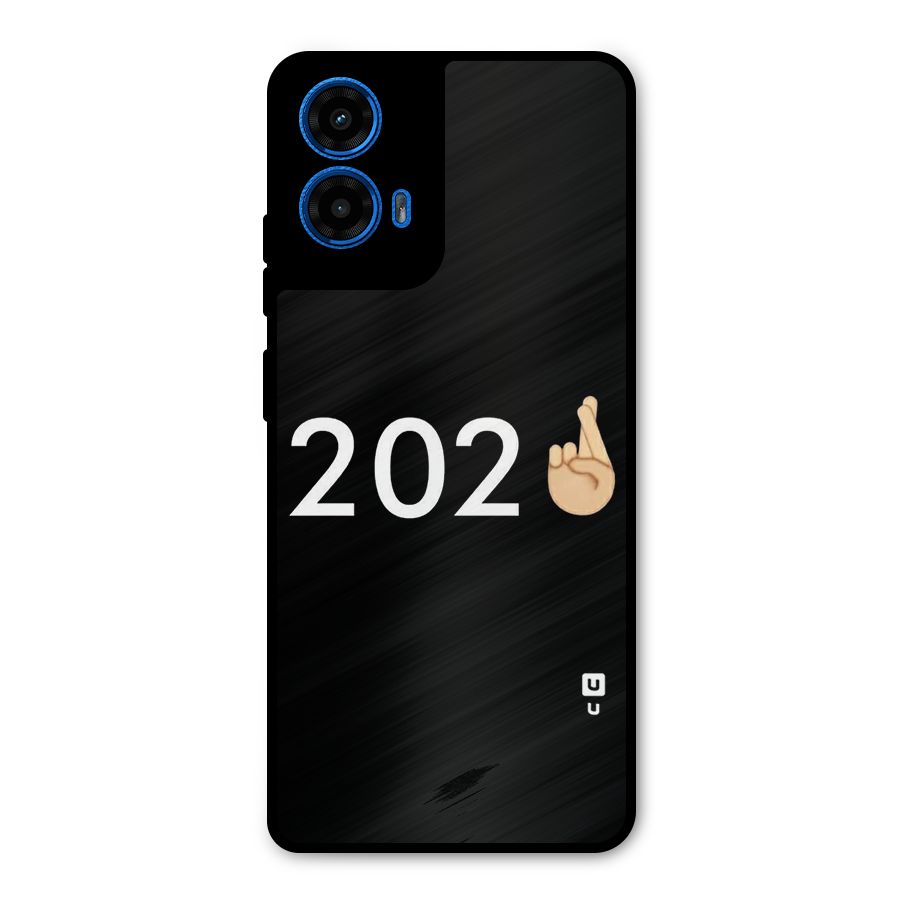 2021 Fingers Crossed Metal Back Case for Moto G45