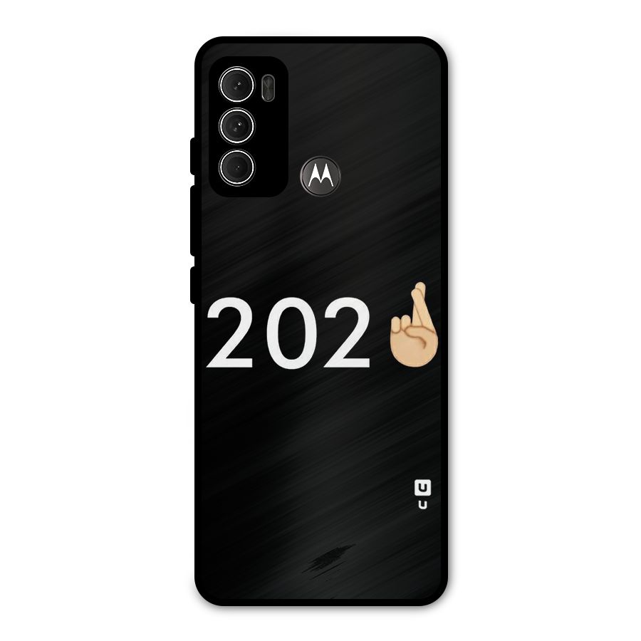 2021 Fingers Crossed Metal Back Case for Moto G60