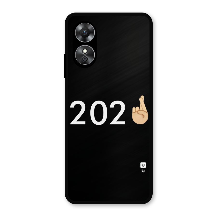 2021 Fingers Crossed Metal Back Case for Oppo A17