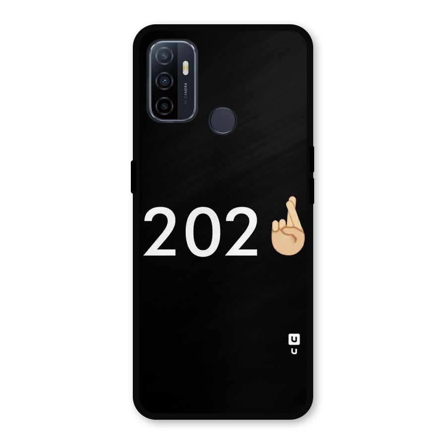 2021 Fingers Crossed Metal Back Case for Oppo A53
