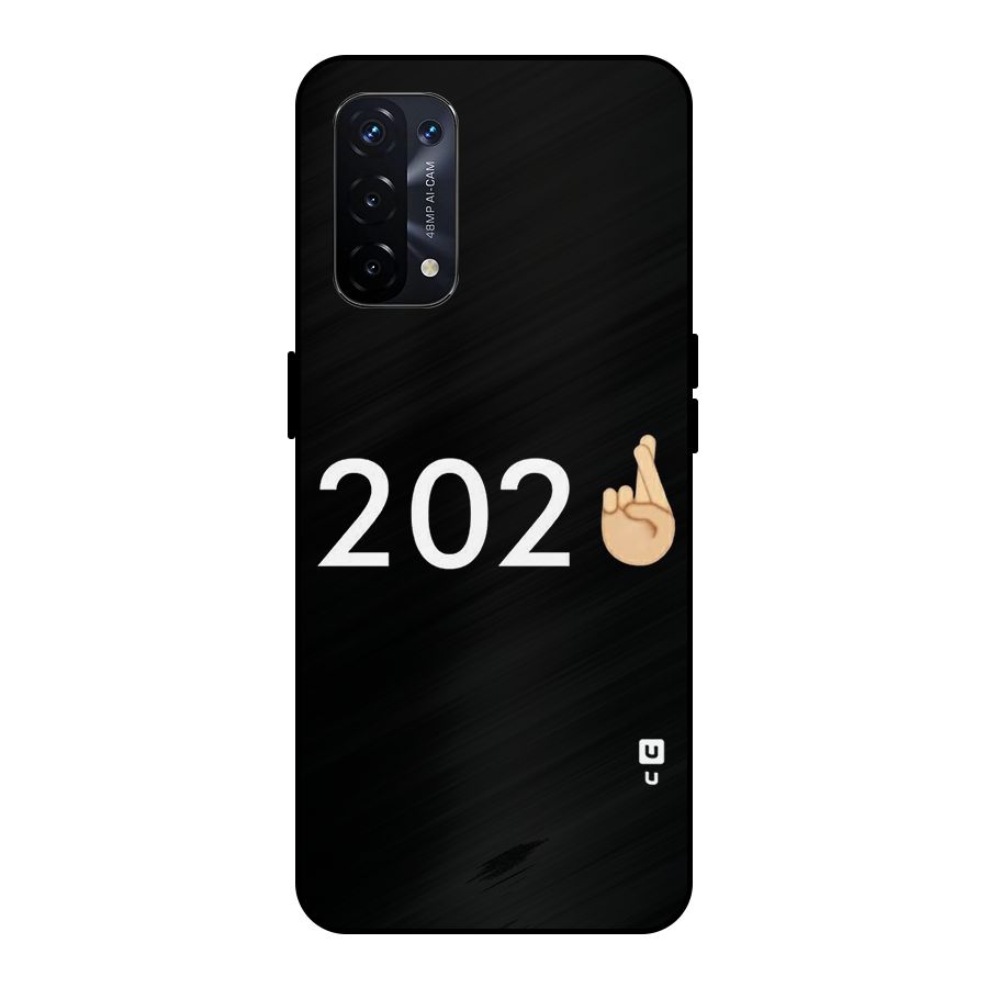 2021 Fingers Crossed Metal Back Case for Oppo A74 5G
