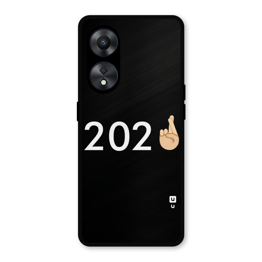 2021 Fingers Crossed Metal Back Case for Oppo A78