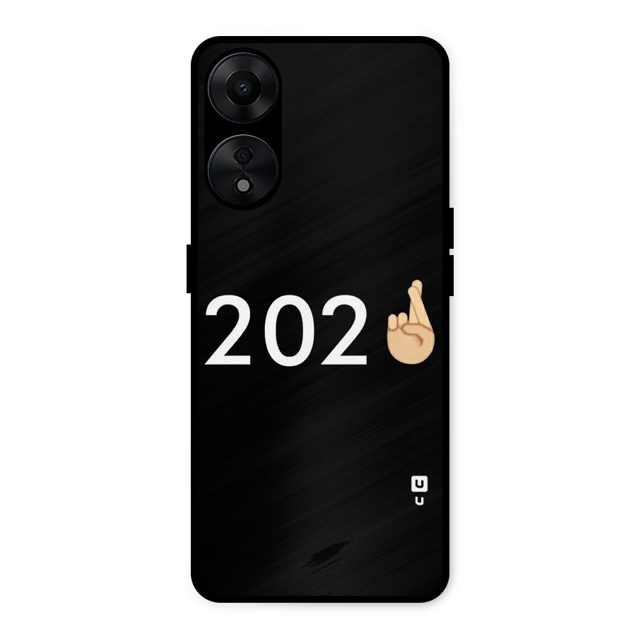 2021 Fingers Crossed Metal Back Case for Oppo A78 5G