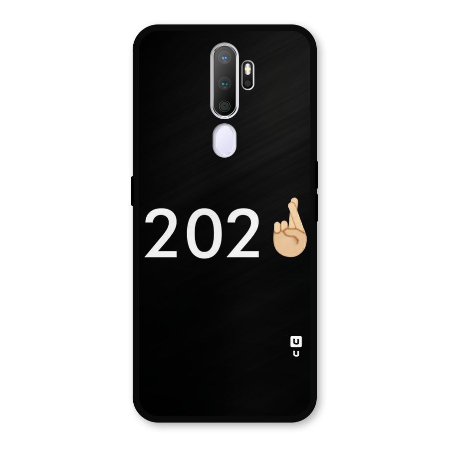 2021 Fingers Crossed Metal Back Case for Oppo A9 (2020)