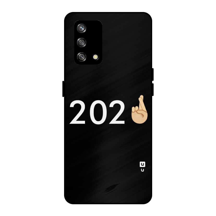 2021 Fingers Crossed Metal Back Case for Oppo F19