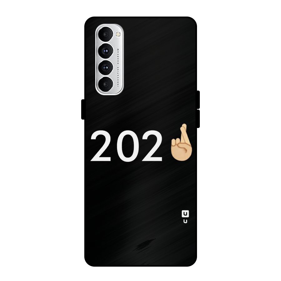 2021 Fingers Crossed Metal Back Case for Oppo Reno4 Pro