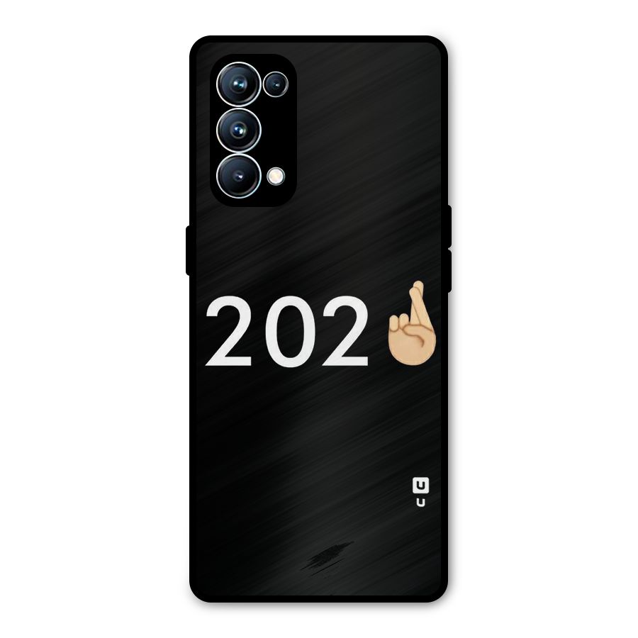 2021 Fingers Crossed Metal Back Case for Oppo Reno5 Pro 5G