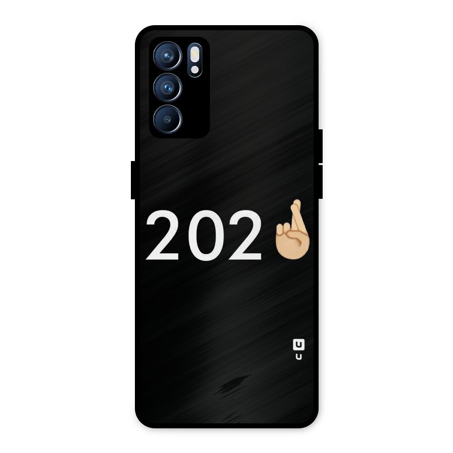 2021 Fingers Crossed Metal Back Case for Oppo Reno6 5G