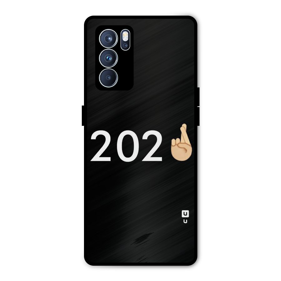 2021 Fingers Crossed Metal Back Case for Oppo Reno6 Pro 5G