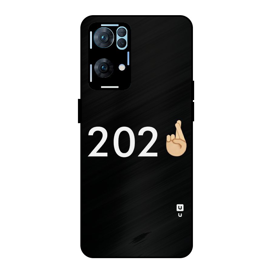 2021 Fingers Crossed Metal Back Case for Oppo Reno7 Pro 5G