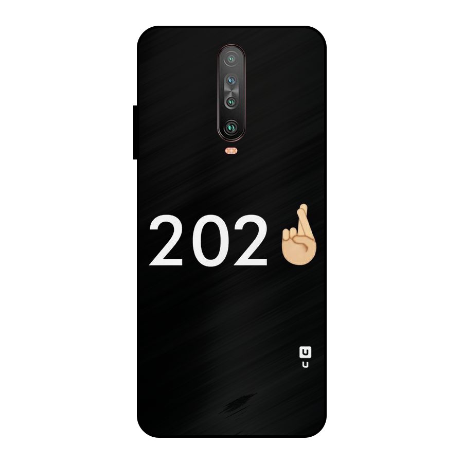 2021 Fingers Crossed Metal Back Case for Poco X2