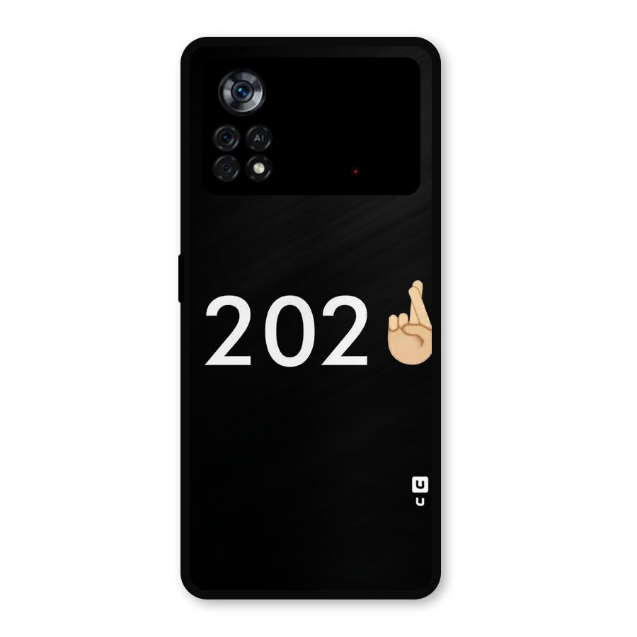 2021 Fingers Crossed Metal Back Case for Poco X4 Pro 5G