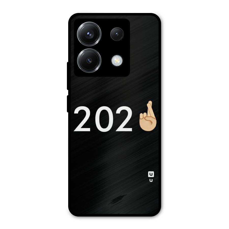 2021 Fingers Crossed Metal Back Case for Poco X6