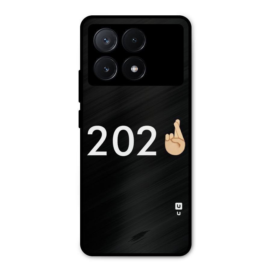 2021 Fingers Crossed Metal Back Case for Poco X6 Pro